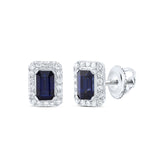1/5CTW-DIA CN 5X3MM EM-BS NAT GEM STUD EARRING